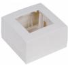 WB45S/W - Surface mount box single 45 x 45 mm - White version