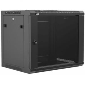 WPR409R/B - 19&rdquo; wall mount rack - 9 units - 450mm depth - Removable back - Black version