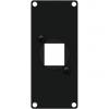 Casy106/b - casy 1 space cover plate - 1x  keystone adapter - black