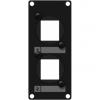 CASY107/B - CASY 1 space cover plate - 2x Keystone adapter - Black version