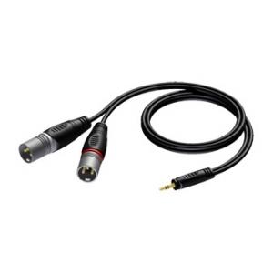 REF712 - 3.5 mm Jack male stereo to 2 x XLR male - 1.5 METER - 20 PCK