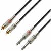 Adam hall cables k3 tpc 0100 - audio cable 2 x rca male to 2 x 6.3 mm