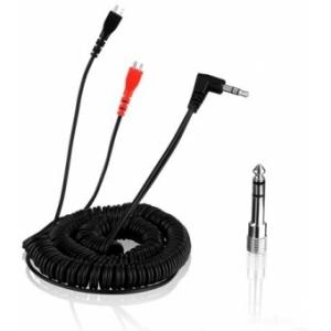 Spring Cable for Sennheiser Headphone HD 25 black 3,5m