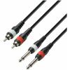 Adam hall cables k3 tpc 0100 m - audio cable 2 x rca male to 2 x 6.3