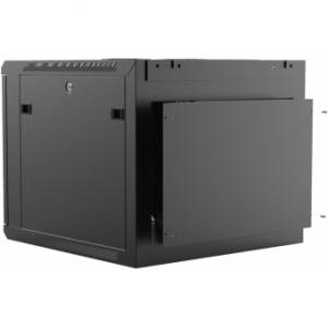 WPR609R/B - 19&rdquo; wall mount rack - 9 units - 600mm depth - Removable back - Black version