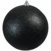 Europalms deco ball 20cm, black, glitter