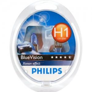 Bec H1 PHILIPS BLUE VISION (Set de 2 becuri)