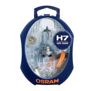 Trusa de rezerva becuri si sigurante Osram Minibox H7
