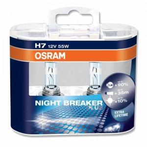 Set de 2 becuri H7 OSRAM NIGHT BREAKER PLUS