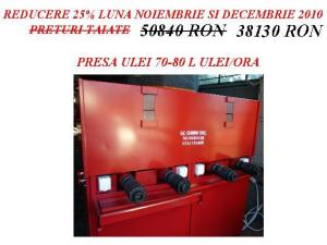 PRESA ULEI SOIA 70-80 L/ ORA ; REDUCERE 25 %