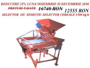 SELECTOR SOIA 1500 KG / ORA ; REDUCERE 25%