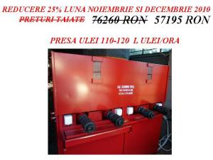 PRESA ULEI SOIA 110-120 L  / ORA ; REDUCERE 25 %