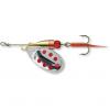 Lingurita rotativa cormoran bullet, silver red dots,