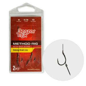 Rig-uri Benzar Method Feeder Bait Sting Braided, 2buc