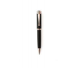 Ducale Black Ballpoint Pen, Rose Gold pl.