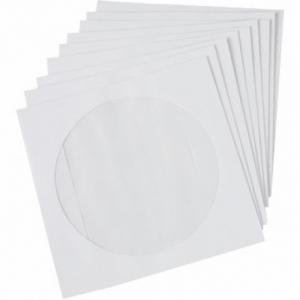 Plicuri CD DVD autoadezive albe 124x127 mm 100 bucati