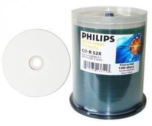 Set 100 CD-R printabile Philips Full Surface