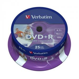 Set 25 DVD-R printabile Verbatim 4.7 Gb Full Surface