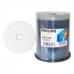 Set de 100 DVD-R printabile Philips Full Surface 16x