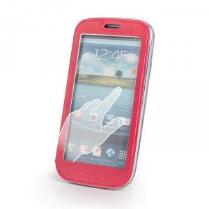 Husa smart cu fereastra culoare roz pentru Nokia 930