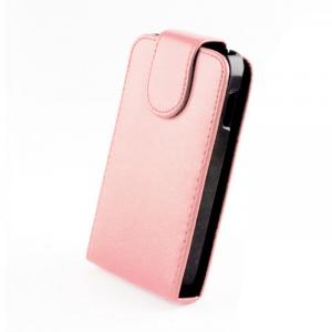 Husa piele artificiala pentru IPhone 5/5S roz