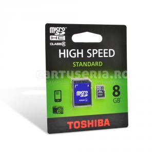 Card de memorie Toshiba Micro SD 8GB cu adaptor SD
