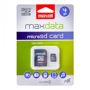 MicroSDHC 4GB clasa 4 Maxell cu adaptor