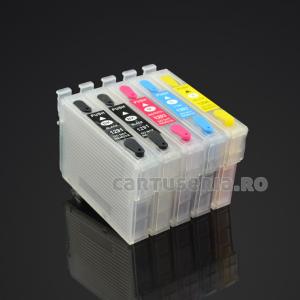 Cartuse reincarcabile pentru Epson T129 cu doua cartuse negre