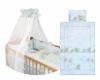 Set lenjerie pat lily- 60/120cm( 8 piese)-  elephants blue