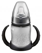 NUK Biberon PP cu toarte 150 ml First Choice Black&White Limited Edition, adaptor silicon