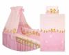 Set lenjerie pat lily- 60/120cm( 8 piese)- bees pink
