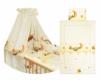 SET COMPLET DE LENJERIE CU BALDACHIN PTR LEAGANUL EVA  -  Moon & Stars Beige