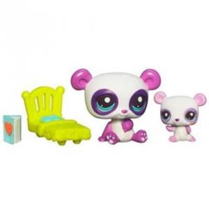 Hasbro Littlest PetShop Mama si Bebelusul Panda