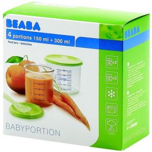 Beaba Set 4 recipiente ermetice pentru hrana bebelususlui