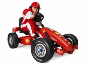 BERG Toys Kart BERG Ferrari F1 - Roti gonflabile reale F1