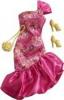 Mattel Rochie Barbie Fashionistas - Roz cu pantofi aurii