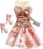 Mattel rochie barbie fashionistas - roz cu pantofi