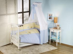 Nino 3BB + 1  - Lenjerie patut bebe 60X120 cm - Los Amigos Blue