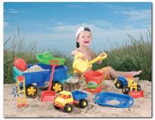 Carucior + Jucarii plastic pentru plaja sau nisip