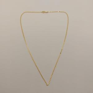 Lantisor placat cu aur Flat Desire - 50 cm