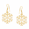 Snowflake - cercei personalizati fulg din argint 925 placat cu aur