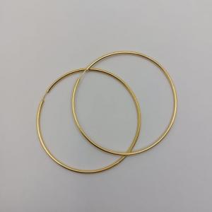 Cercei rotunzi placati cu aur Round and Sweet - diametru 6 cm