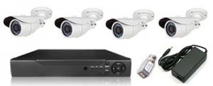 Sistem de supraveghere video de exterior cu DVR H264 de 4 Canale