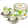 Set espresso Birds green