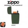 Zippo Green Matte Emergency Fire Starter