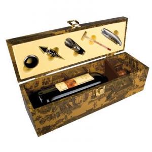Cadouri pentru barbati -Set de vin in cutie de lux