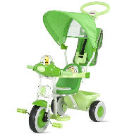 Tricicleta cu geanta Chipolino - verde