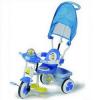 Tricicleta cu maner si copertina baby- albastra