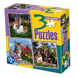 Set 3 puzzle Animale de companie