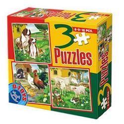 Set 3 puzzle Animale domestice